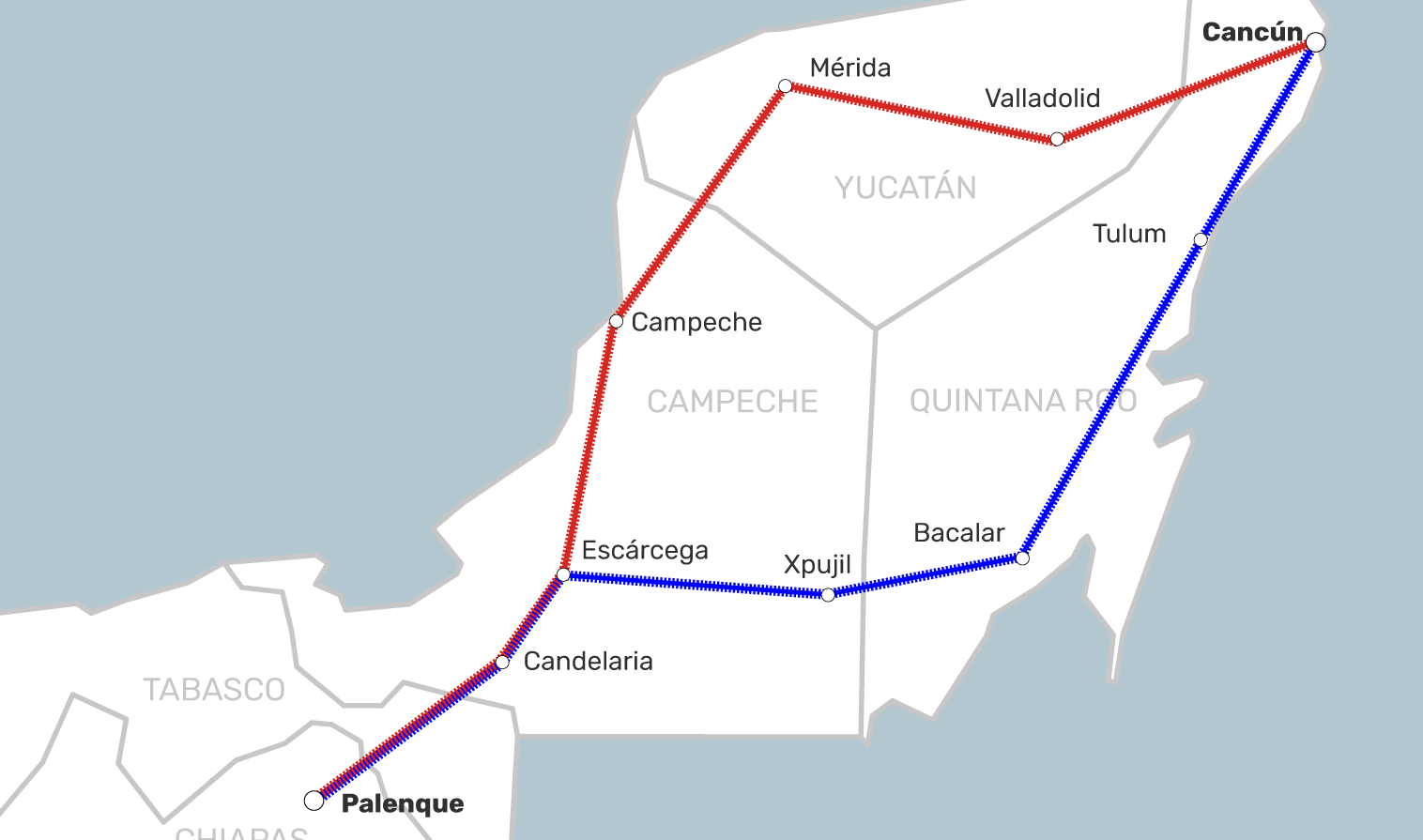 Mapa Proyecto Del Tren Maya